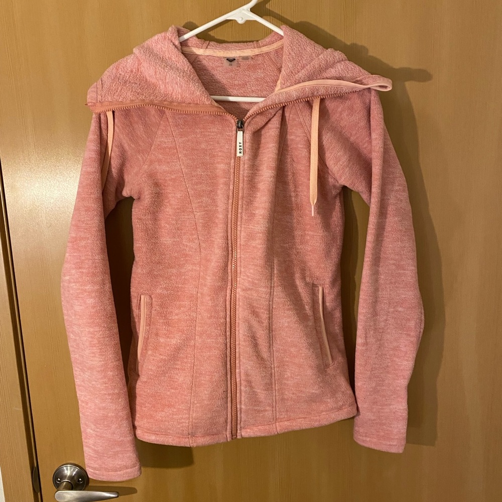 Roxy pink fleece hoodie